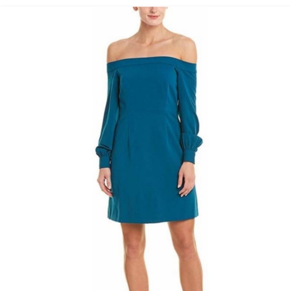 Jill Stuart off the shoulder mini dress (teal)